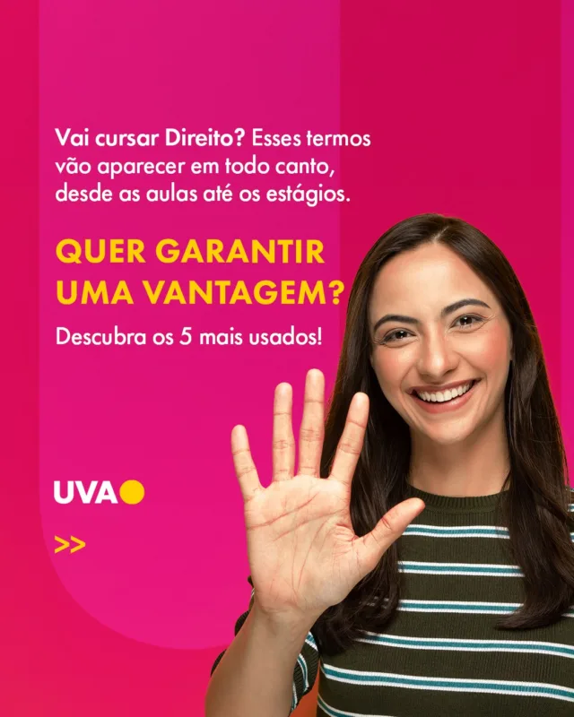 Dominar a linguagem jurídica é o primeiro passo para se destacar no curso de Direito! Na UVA, você recebe o melhor suporte para aprender tanto a teoria quanto a prática, com convênios de estágio e um Núcleo de Prática Jurídica de excelência. Pronto para começar sua jornada no Direito? 🔗

#Direito #UVA #EstudanteDeDireito #CarreiraJurídica