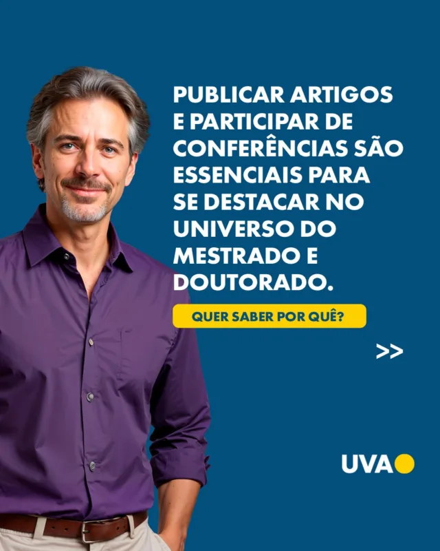 A publicação de artigos e a participação em conferências são essenciais para construir sua reputação acadêmica e ampliar suas oportunidades. Quer saber como isso pode transformar sua trajetória no mestrado ou doutorado? Descubra na UVA! 🚀

#Mestrado #Doutorado #UVA #PublicaçãoCientífica #ConferênciasAcadêmicas #CarreiraAcadêmica