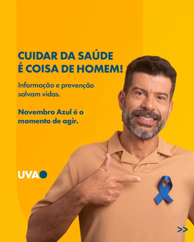 🩺 Novembro Azul é o mês de conscientização sobre a saúde masculina. O câncer de próstata é silencioso e perigoso, mas a detecção precoce salva vidas. Faça seus exames, converse com seu médico e cuide de sua saúde! Proteja-se contra o câncer de próstata. 💙 

#UVA #NovembroAzul #Saúde #Medicina #CancerdeProstata #Enfermagem #SaudeMasculina