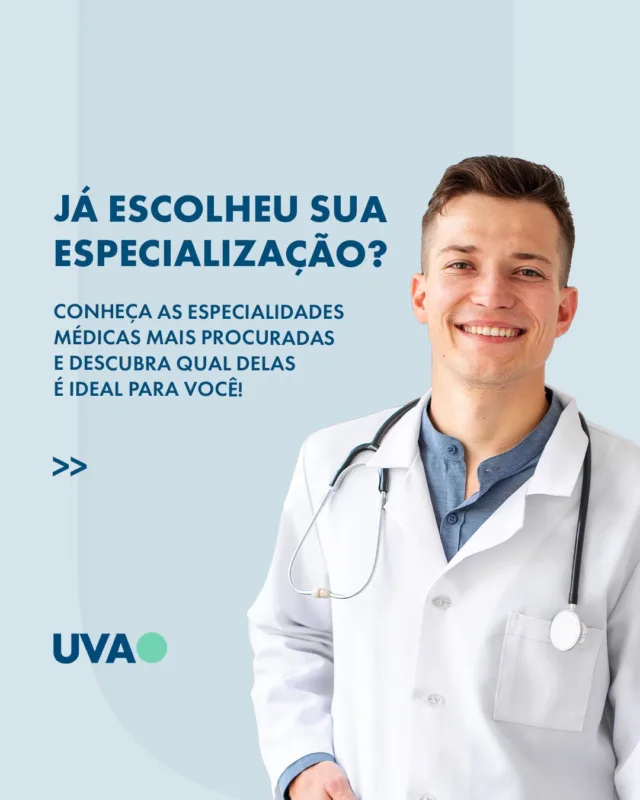 A especialização médica é um passo crucial para quem deseja se destacar na carreira. Conheça as especialidades mais procuradas, como Clínica Médica, Pediatria e Cirurgia Geral. Veja como a UVA pode te preparar para alcançar o sucesso na área que mais combina com você! 🌟

Acesse nosso site e comece sua jornada rumo à excelência!

#Medicina #Especialização #UVA #CarreiraMedica #Saúde